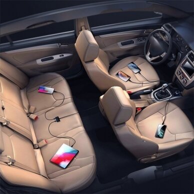 Joyroom Išmanus Automobilinis Įkroviklis 5x USB 6,2 A su prailginimu Juodas (JR-CL03) 1 Joyroom Išmanus Automobilinis Įkroviklis 5x USB 6,2 A su prailginimu Juodas (JR-CL03) 1