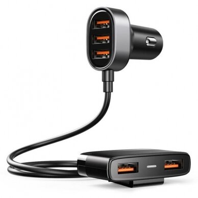 Joyroom Išmanus Automobilinis Įkroviklis 5x USB 6,2 A su prailginimu Juodas (JR-CL03) Joyroom Išmanus Automobilinis Įkroviklis 5x USB 6,2 A su prailginimu Juodas (JR-CL03)