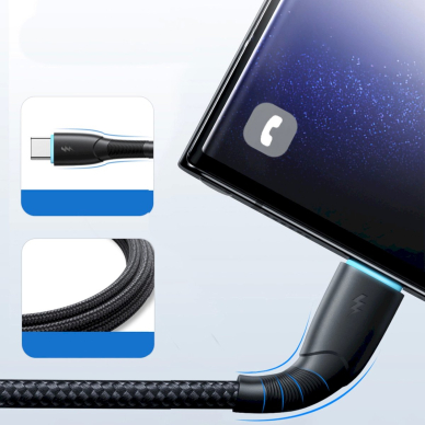 Joyroom Starry Series SA32-AC3 3A USB-A / USB-C Kabelis 1m - Juodas 13 Joyroom Starry Series SA32-AC3 3A USB-A / USB-C Kabelis 1m - Juodas 13