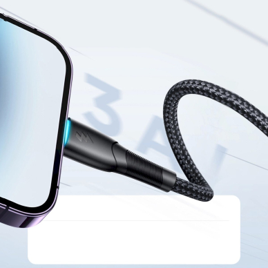 Joyroom Starry Series SA32-AL3 3A USB-A / Lightning Kabelis 1m - Juodas 7 Joyroom Starry Series SA32-AL3 3A USB-A / Lightning Kabelis 1m - Juodas 7