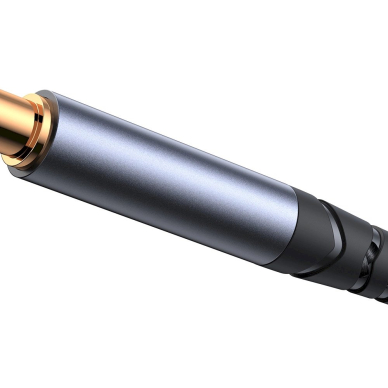 Joyroom SY-A06 Stereo audio AUX kabelis 3.5 mm mini lizdas / Lightning, skirtas iPhone iPad 1.2 m – juodas 3
