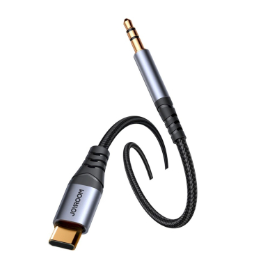 Joyroom SY-A07 Stereo audio AUX kabelis 3.5 mm mini lizdas / USB-C, skirtas telefonui 1.2 m – juodas 2