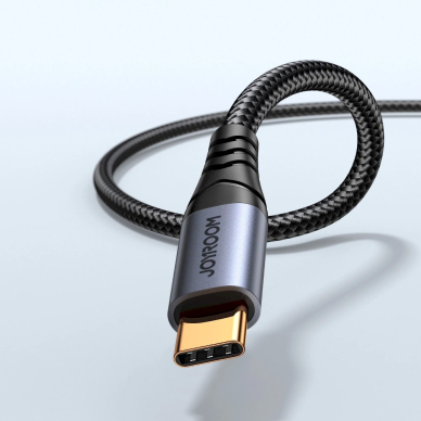 Joyroom SY-A07 Stereo audio AUX kabelis 3.5 mm mini lizdas / USB-C, skirtas telefonui 1.2 m – juodas 8