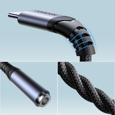 Joyroom SY-C01 USB-C DAC adapteris į 3.5 mm mini lizdą – juodas 7