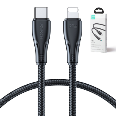 Joyroom USB C - Lightning 20W Surpass Series cable for fast charging and data transfer 1.2 m Juodas (S-CL020A11) 3 Joyroom USB C - Lightning 20W Surpass Series cable for fast charging and data transfer 1.2 m Juodas (S-CL020A11) 3