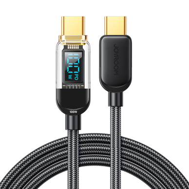 Joyroom USB C - USB C 100W cable for fast charging and data transfer 1.2 m Juodas (S-CC100A4) Joyroom USB C - USB C 100W cable for fast charging and data transfer 1.2 m Juodas (S-CC100A4)