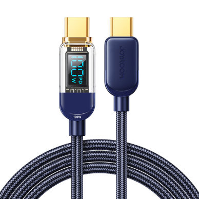 Joyroom USB C - USB C 100W cable for fast charging and data transfer 1.2 m Mėlynas (S-CC100A4) Joyroom USB C - USB C 100W cable for fast charging and data transfer 1.2 m Mėlynas (S-CC100A4)