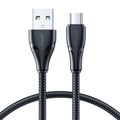 Akcija! Joyroom USB cable - micro USB 2.4A Surpass Series for fast charging and data transfer 1.2 m black (S-UM018A11)