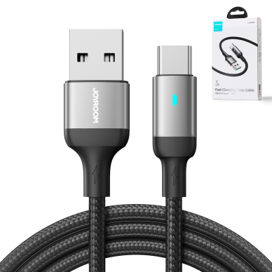 Joyroom USB cable - USB C 3A for fast charging and data transfer A10 Series 1.2 m black (S-UC027A10) 8 Joyroom USB cable - USB C 3A for fast charging and data transfer A10 Series 1.2 m black (S-UC027A10) 8