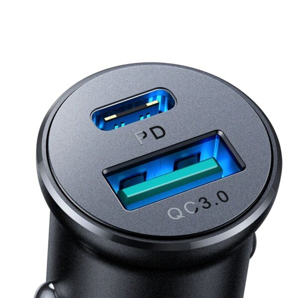 Joyroom JR-CCN05 30W USB-A USB-C mini car charger - black 1 Joyroom JR-CCN05 30W USB-A USB-C mini car charger - black 1