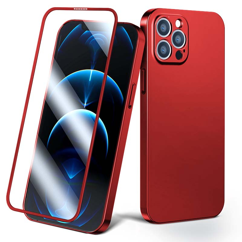 Pilnai dengiantis dėklas Joyroom 360 Full Case iPhone 13 Pro Max + apsauginis stiklas (JR-BP928 raudonas) Pilnai dengiantis dėklas Joyroom 360 Full Case iPhone 13 Pro Max + apsauginis stiklas (JR-BP928 raudonas)
