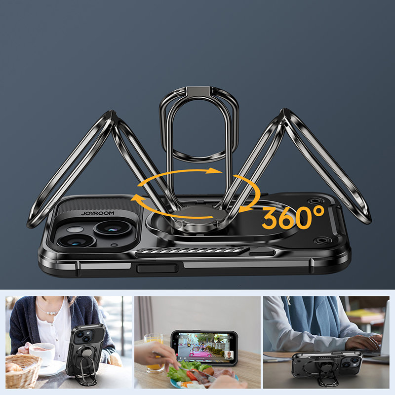 Dėklas Joyroom Dual Hinge iPhone 14 Plus Juodas 7 Dėklas Joyroom Dual Hinge iPhone 14 Plus Juodas 7