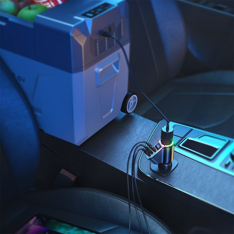 Joyroom fast car charger 4in1 USB-A QC3.0 / 2xUSB-C PD 150W Juodas (JR-CL21) 9 Joyroom fast car charger 4in1 USB-A QC3.0 / 2xUSB-C PD 150W Juodas (JR-CL21) 9