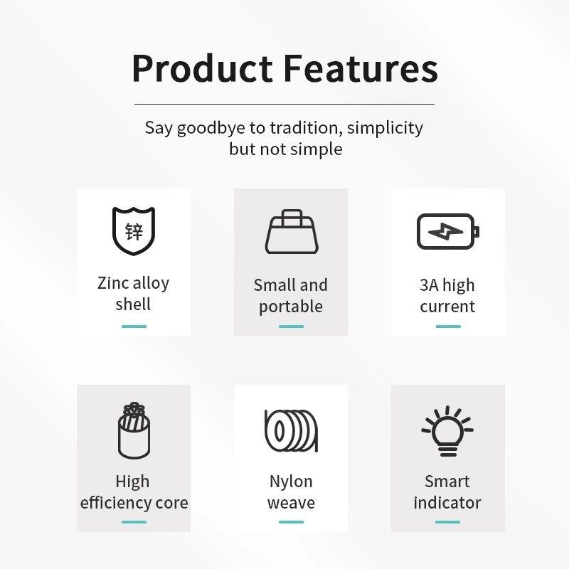 Joyroom S-M411 3A 2m USB-A - micro USB Kabelischarging indicator - Juodas 2 Joyroom S-M411 3A 2m USB-A - micro USB Kabelischarging indicator - Juodas 2