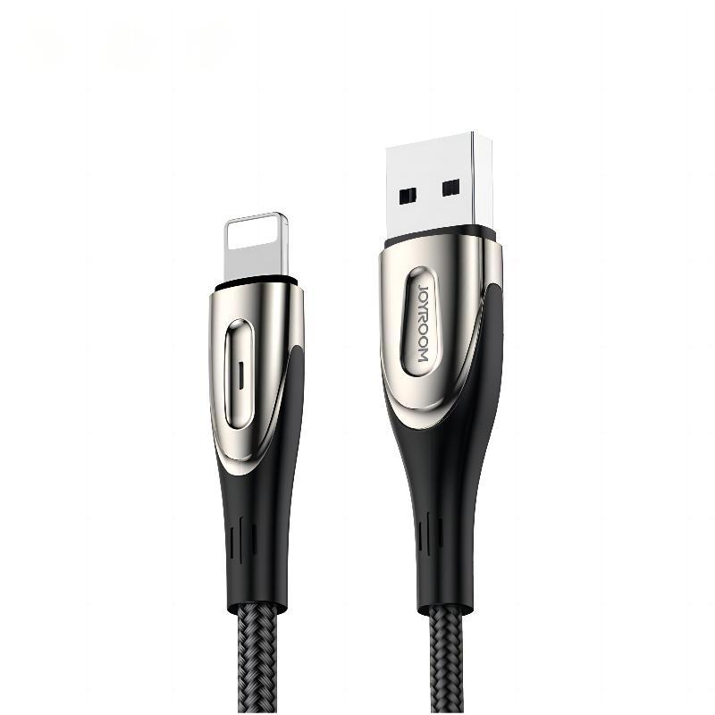 Kabelis Joyroom Sharp Series USB-A - Lightning 3A 1.2m Juodas (S-M411) Kabelis Joyroom Sharp Series USB-A - Lightning 3A 1.2m Juodas (S-M411)