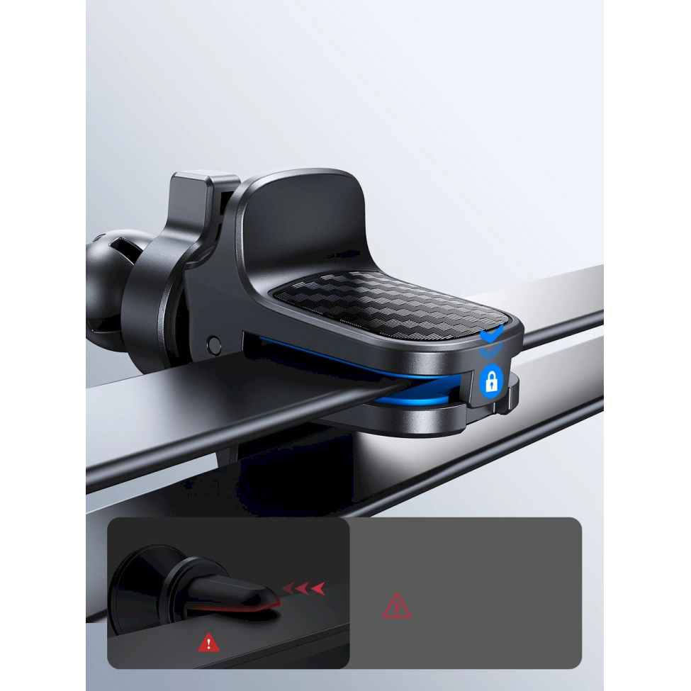 Joyroom JR-ZS377 automobilio telefono laikiklis skirtas oro grotelių montavimui – juodas 9