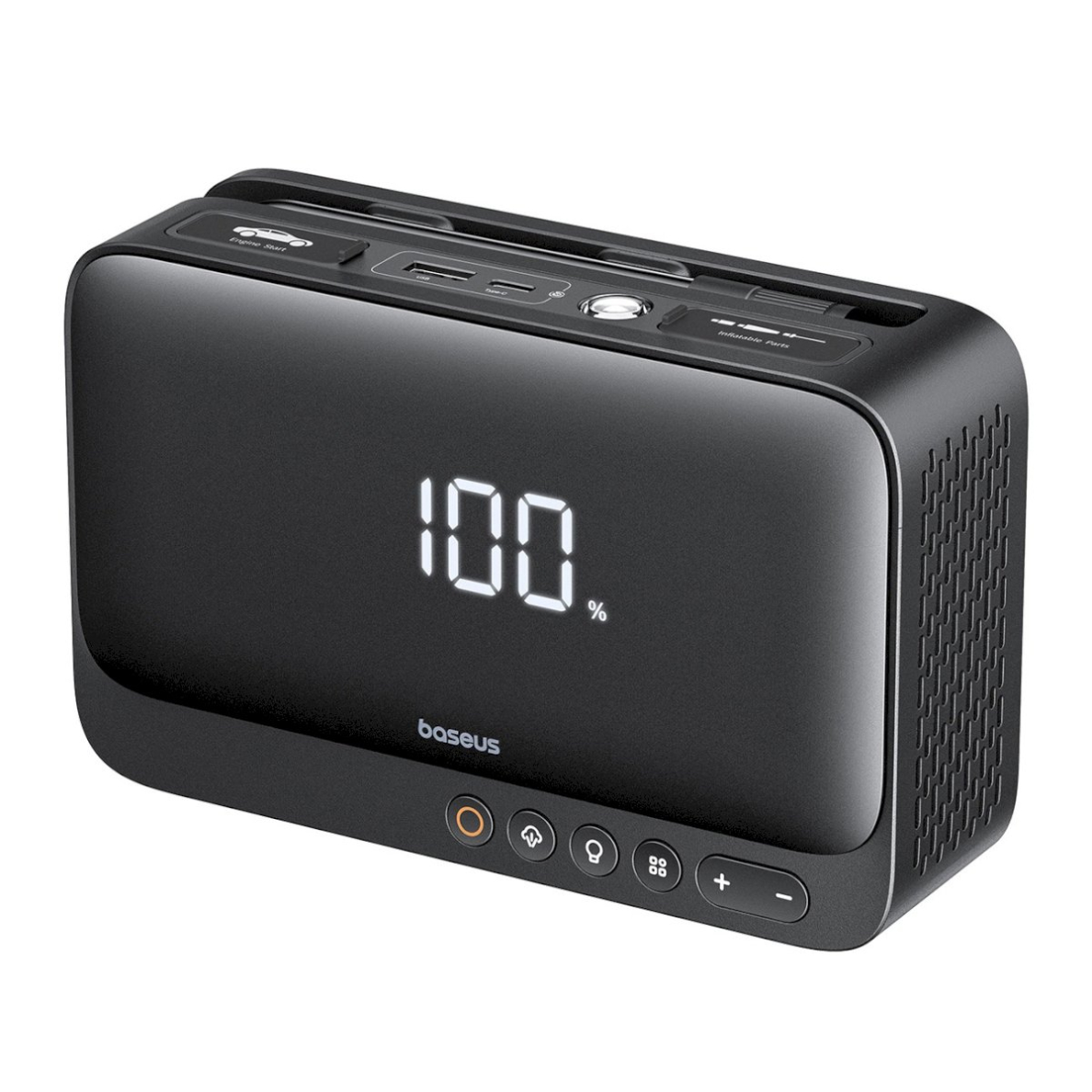 Baseus Super Energy BS-CH013 Jump starter 4-in-1 600A su žibintuvėliu / 6000mAh išorine baterija / kompresoriumi – juodas 4