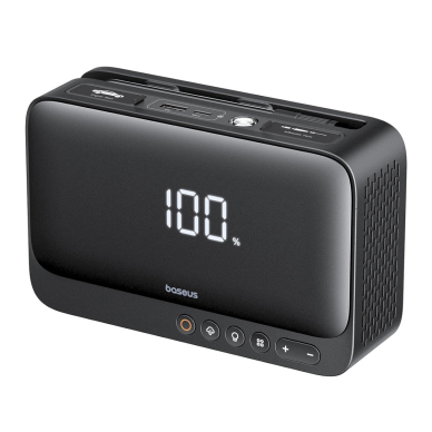 Baseus Super Energy BS-CH013 Jump starter 4-in-1 600A su žibintuvėliu / 6000mAh išorine baterija / kompresoriumi – juodas 4