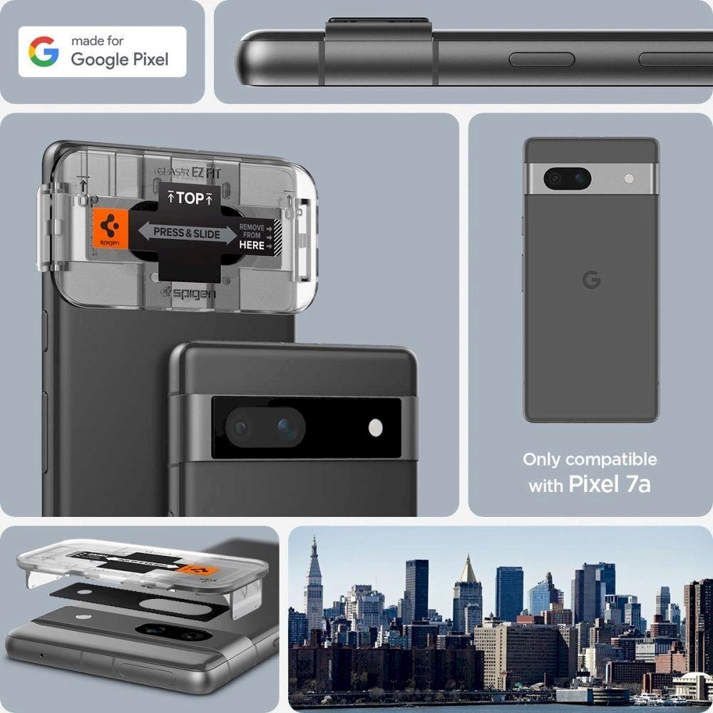 Kameros apsauga Spigen OPTIK.TR ”EZ FIT” CAMERA PROTECTOR 2-PACK GOOGLE PIXEL 7A Juodas 11 Kameros apsauga Spigen OPTIK.TR ”EZ FIT” CAMERA PROTECTOR 2-PACK GOOGLE PIXEL 7A Juodas 11