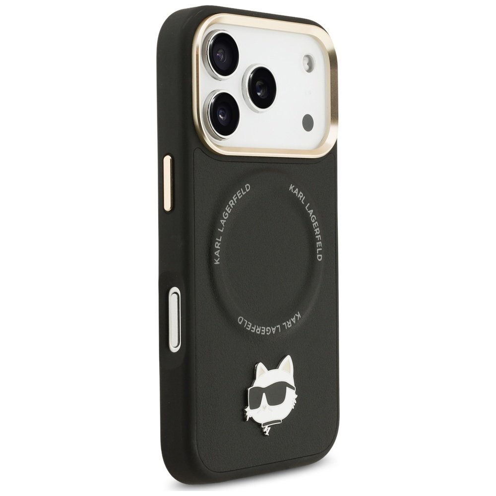 iPhone 17 Pro Karl Lagerfeld Big Strap Choupette Metal Logo MagSafe dėklas – juodas 3 iPhone 17 Pro Karl Lagerfeld Big Strap Choupette Metal Logo MagSafe dėklas – juodas 3
