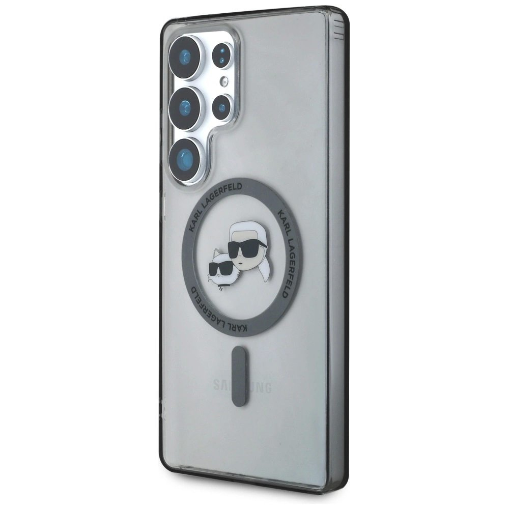 Karl Lagerfeld Button Karl Choupette Heads Printed Logo MagSafe Samsung Galaxy S25 Ultra Dėklas Juodas 1 Karl Lagerfeld Button Karl Choupette Heads Printed Logo MagSafe Samsung Galaxy S25 Ultra Dėklas Juodas 1