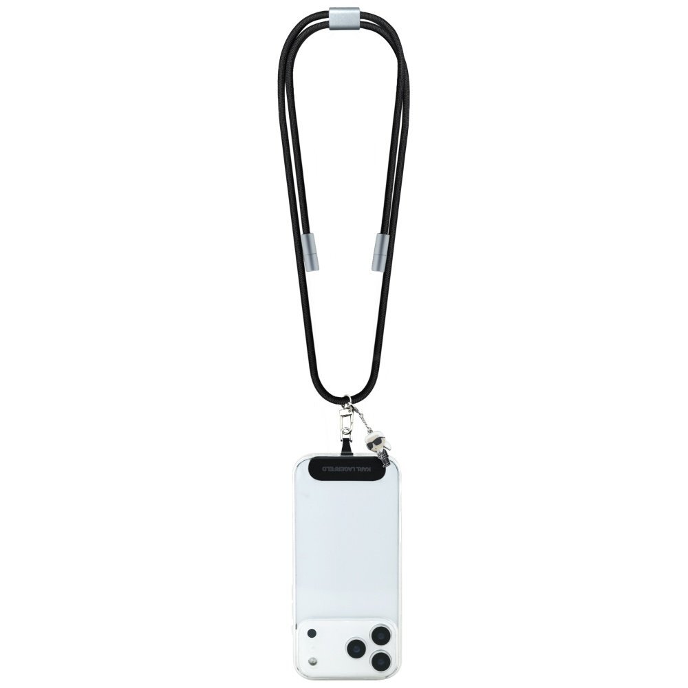 USB-C kabelis / pakabukas Karl Lagerfeld CBDY Ikonik Charm – juodas 1