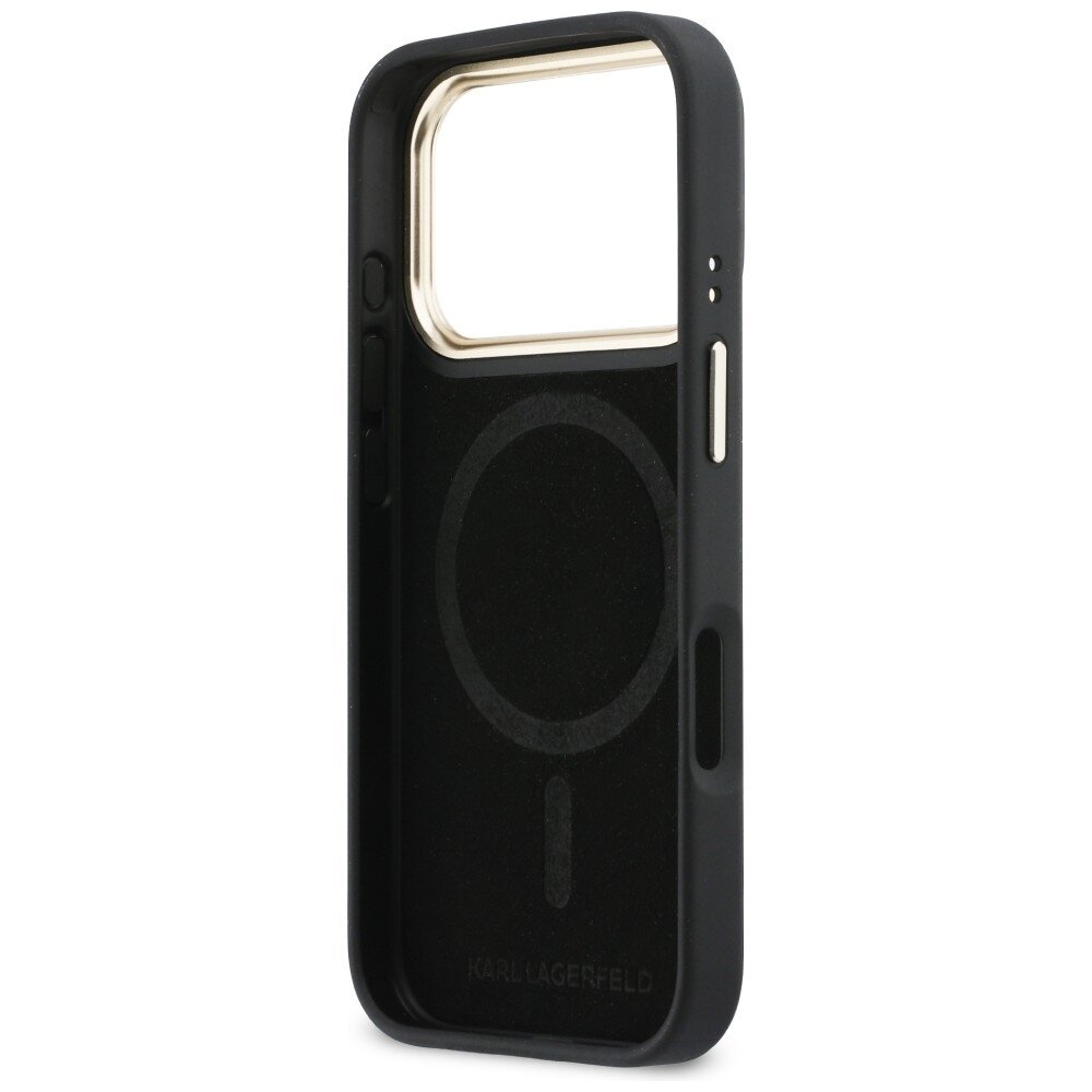 iPhone 17 Pro Karl Lagerfeld Croco KL Script Logo MagSafe dėklas – juodas 6 iPhone 17 Pro Karl Lagerfeld Croco KL Script Logo MagSafe dėklas – juodas 6