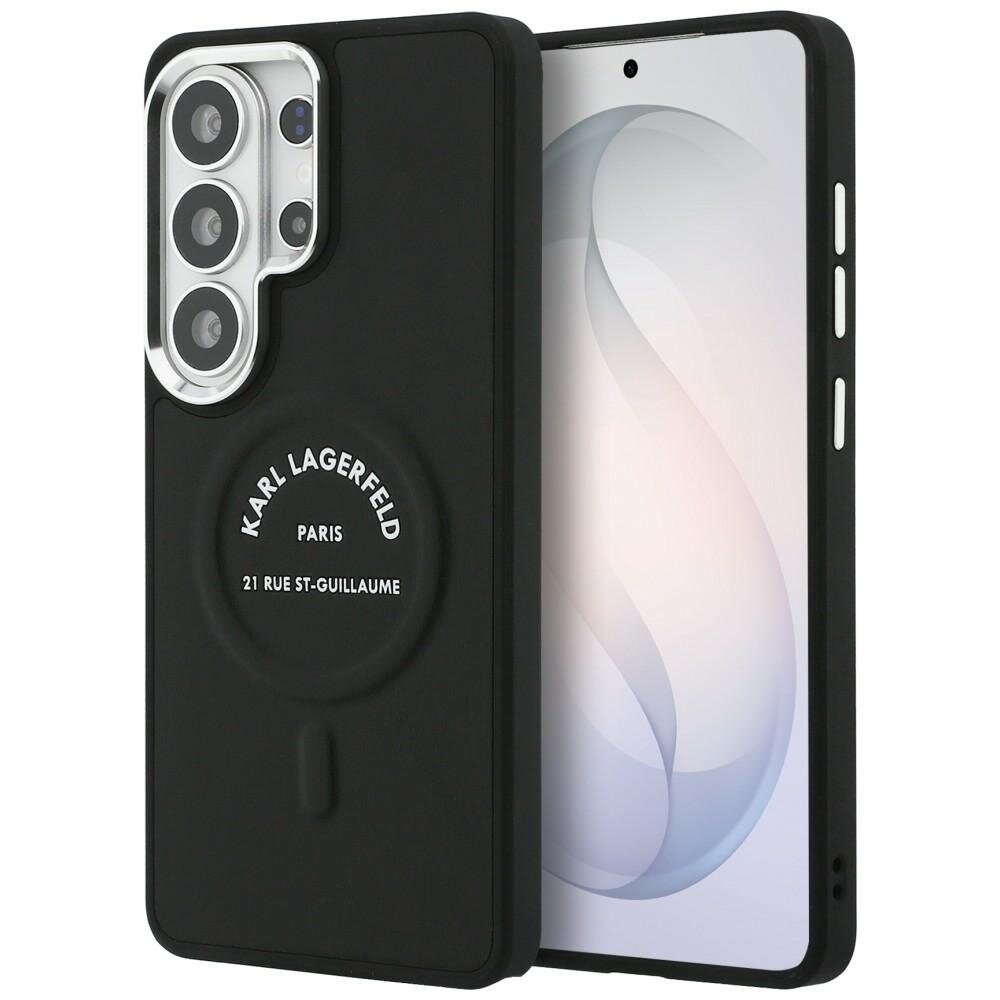 Samsung Galaxy S26 Ultra Karl Lagerfeld Embossed Ring RSG Logo MagSafe dėklas – juodas