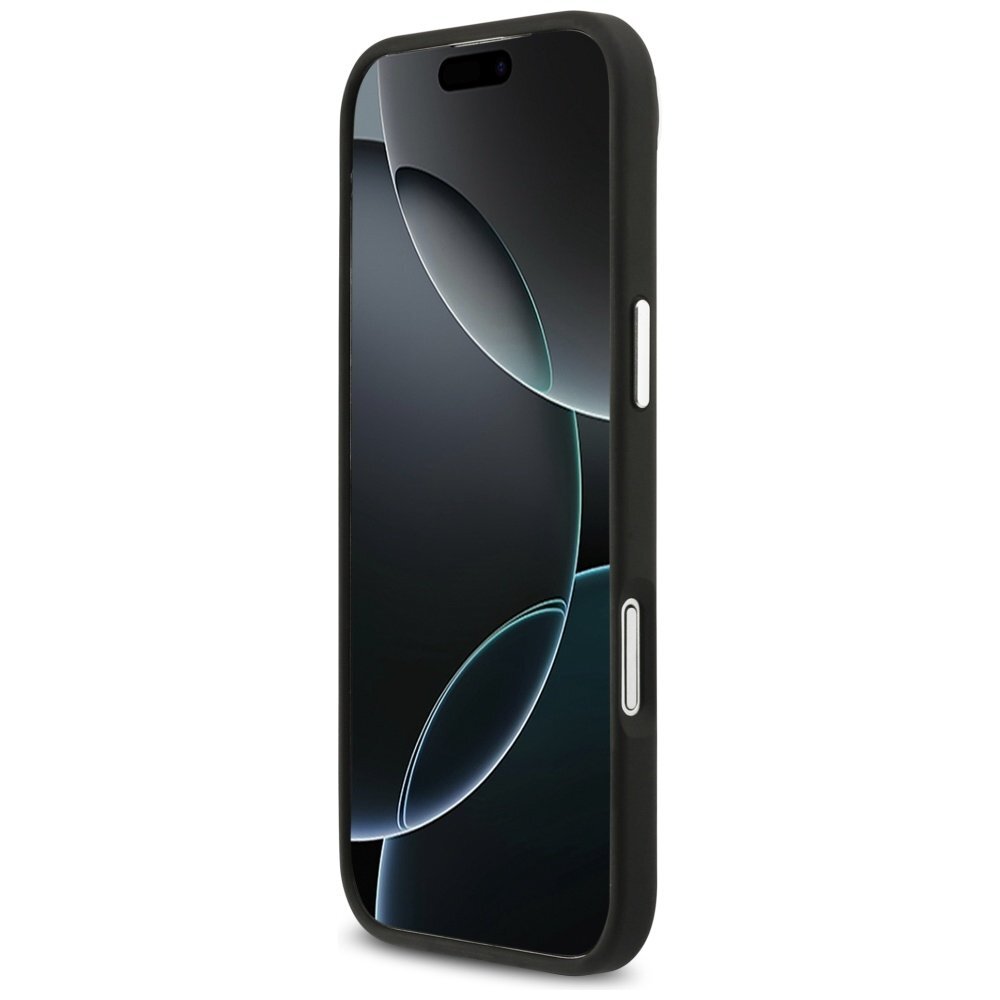 iPhone Air Karl Lagerfeld FW Grained Karl & Choupette Heads Pins & Logo dėklas – juodas 4