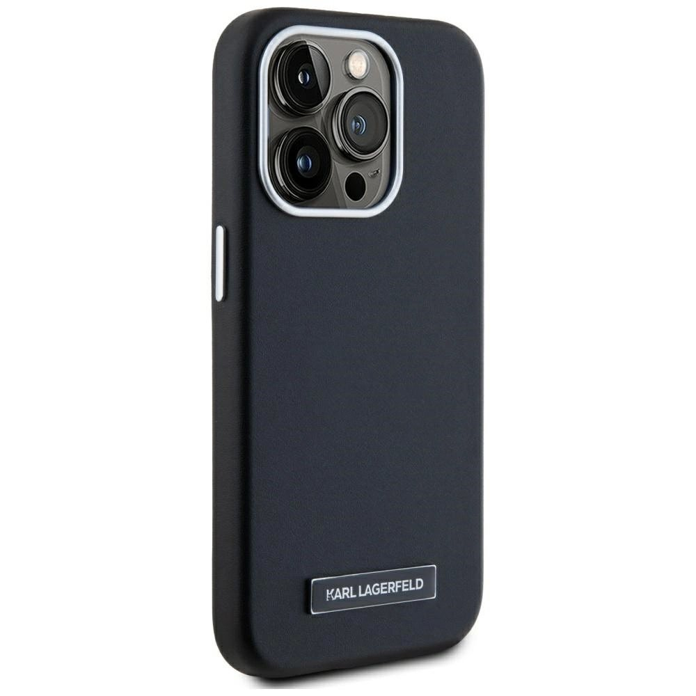 iPhone 15 Pro Karl Lagerfeld FW Metal Plate MagSafe dėklas - juodas 3