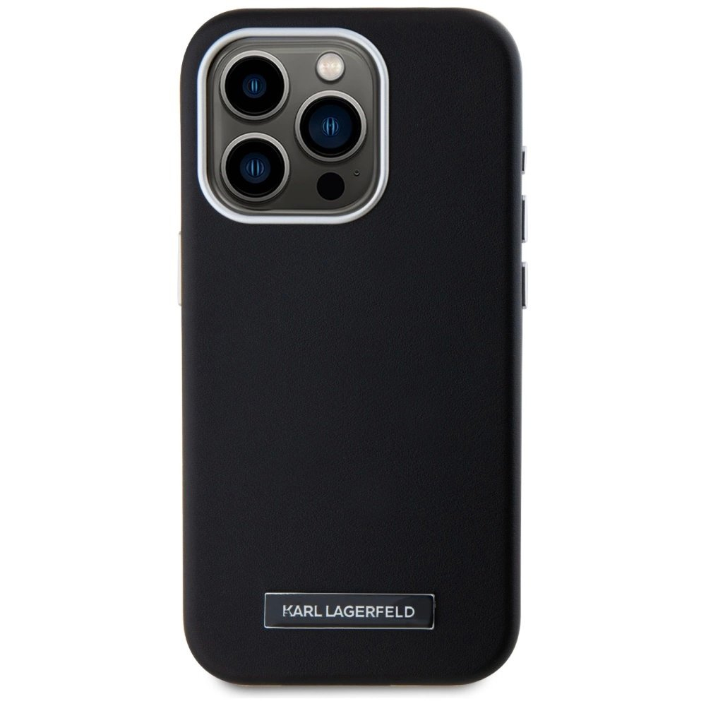iPhone 15 Pro Max Karl Lagerfeld FW Metal Plate MagSafe dėklas - juodas 2