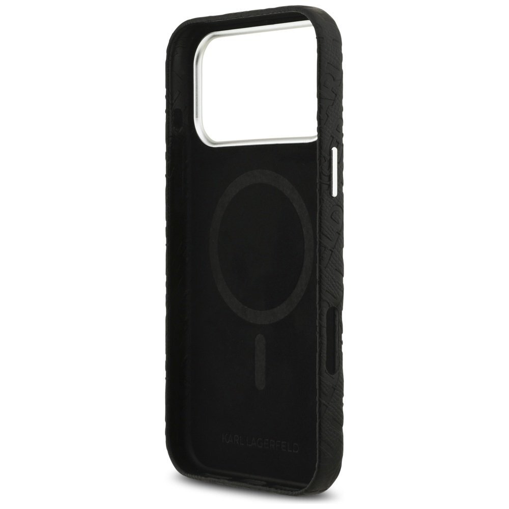 iPhone 17 Pro Max Karl Lagerfeld FW Stamped Karl MagSafe dėklas – juodas 6