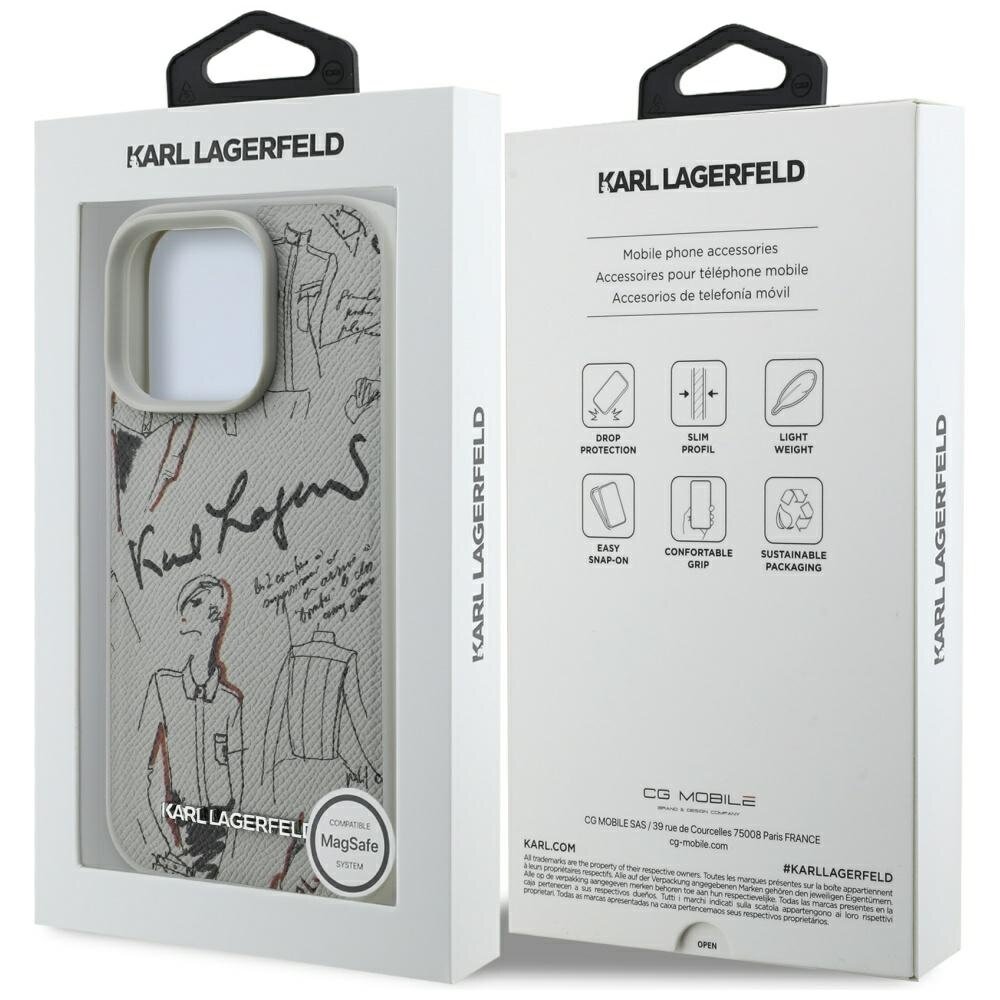 iPhone 16 Pro Karl Lagerfeld Grained Pattern & Logo MagSafe dėklas – pilkas 7 iPhone 16 Pro Karl Lagerfeld Grained Pattern & Logo MagSafe dėklas – pilkas 7