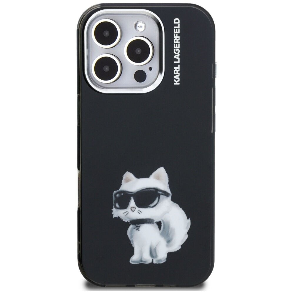 iPhone 16 Pro Karl Lagerfeld IML Aquarelle Choupette & Logo dėklas – juodas 2 iPhone 16 Pro Karl Lagerfeld IML Aquarelle Choupette & Logo dėklas – juodas 2
