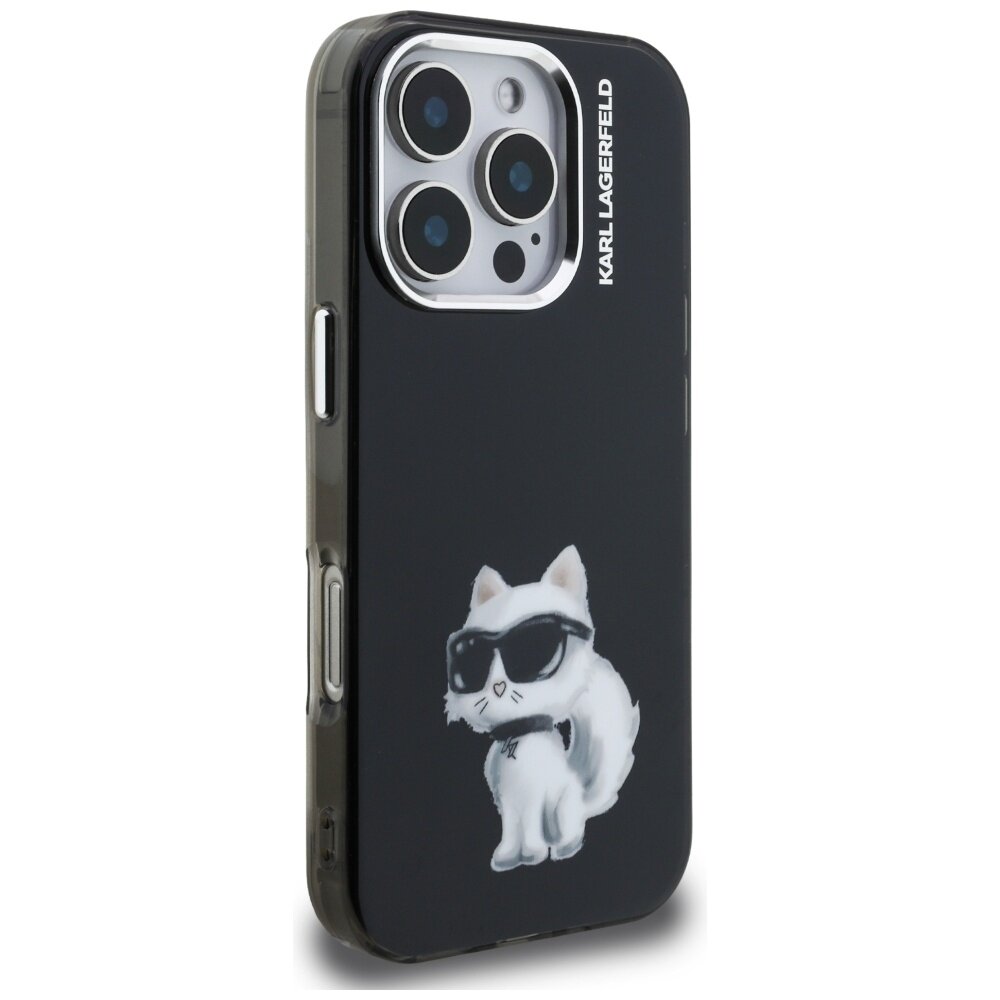 iPhone 16 Pro Karl Lagerfeld IML Aquarelle Choupette & Logo dėklas – juodas 3 iPhone 16 Pro Karl Lagerfeld IML Aquarelle Choupette & Logo dėklas – juodas 3
