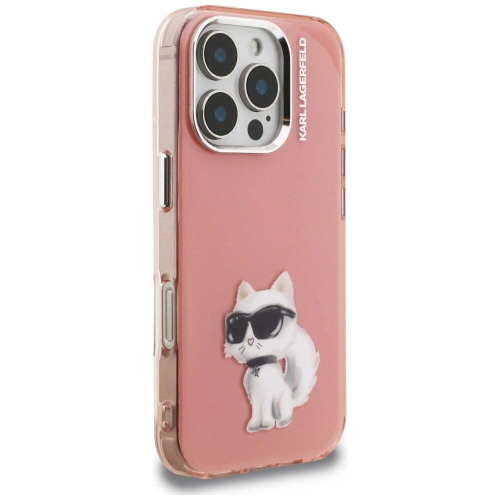 iPhone 16 Pro Karl Lagerfeld IML Aquarelle Choupette & Logo dėklas – rožinis 3 iPhone 16 Pro Karl Lagerfeld IML Aquarelle Choupette & Logo dėklas – rožinis 3