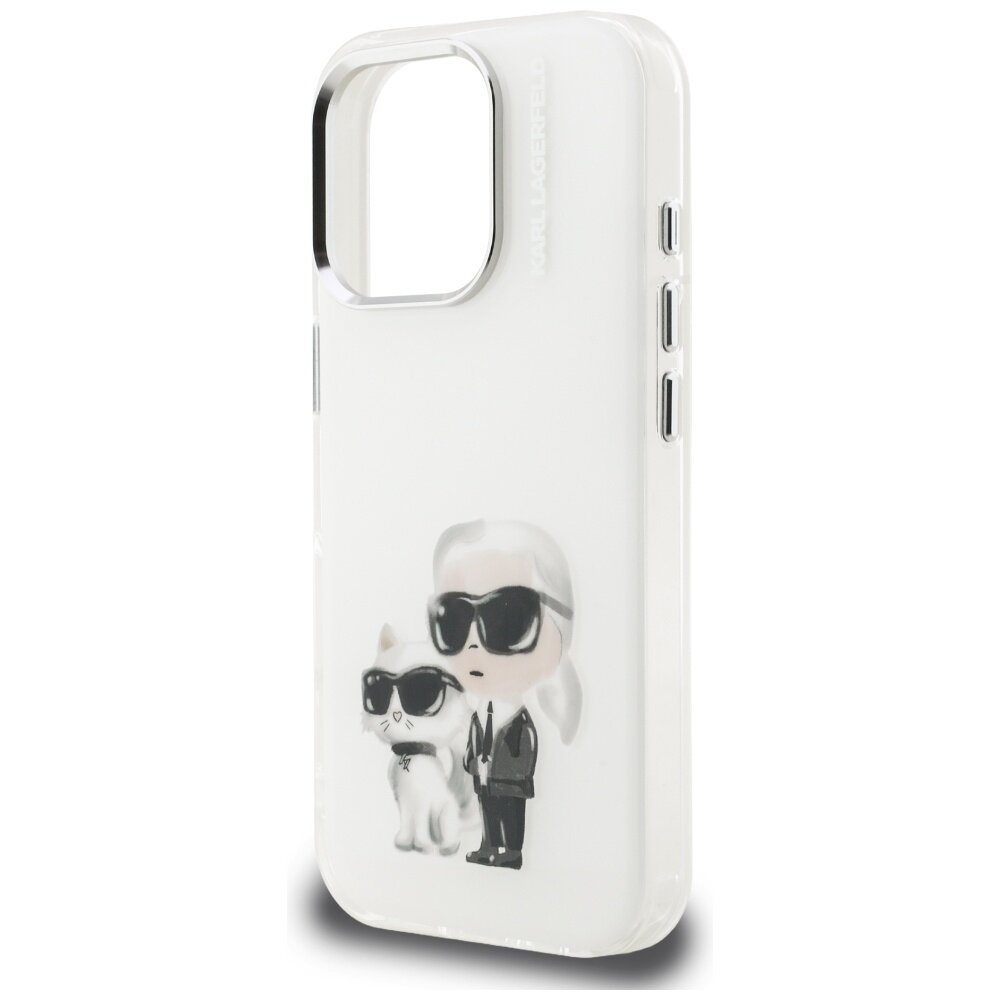 iPhone 16 Pro Max Karl Lagerfeld IML Aquarelle Karl & Choupette & Logo dėklas – baltas 5 iPhone 16 Pro Max Karl Lagerfeld IML Aquarelle Karl & Choupette & Logo dėklas – baltas 5