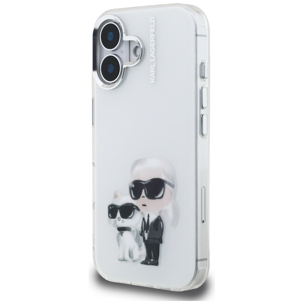 iPhone 16 Karl Lagerfeld IML Aquarelle Karl & Choupette & Logo dėklas – baltas 1 iPhone 16 Karl Lagerfeld IML Aquarelle Karl & Choupette & Logo dėklas – baltas 1