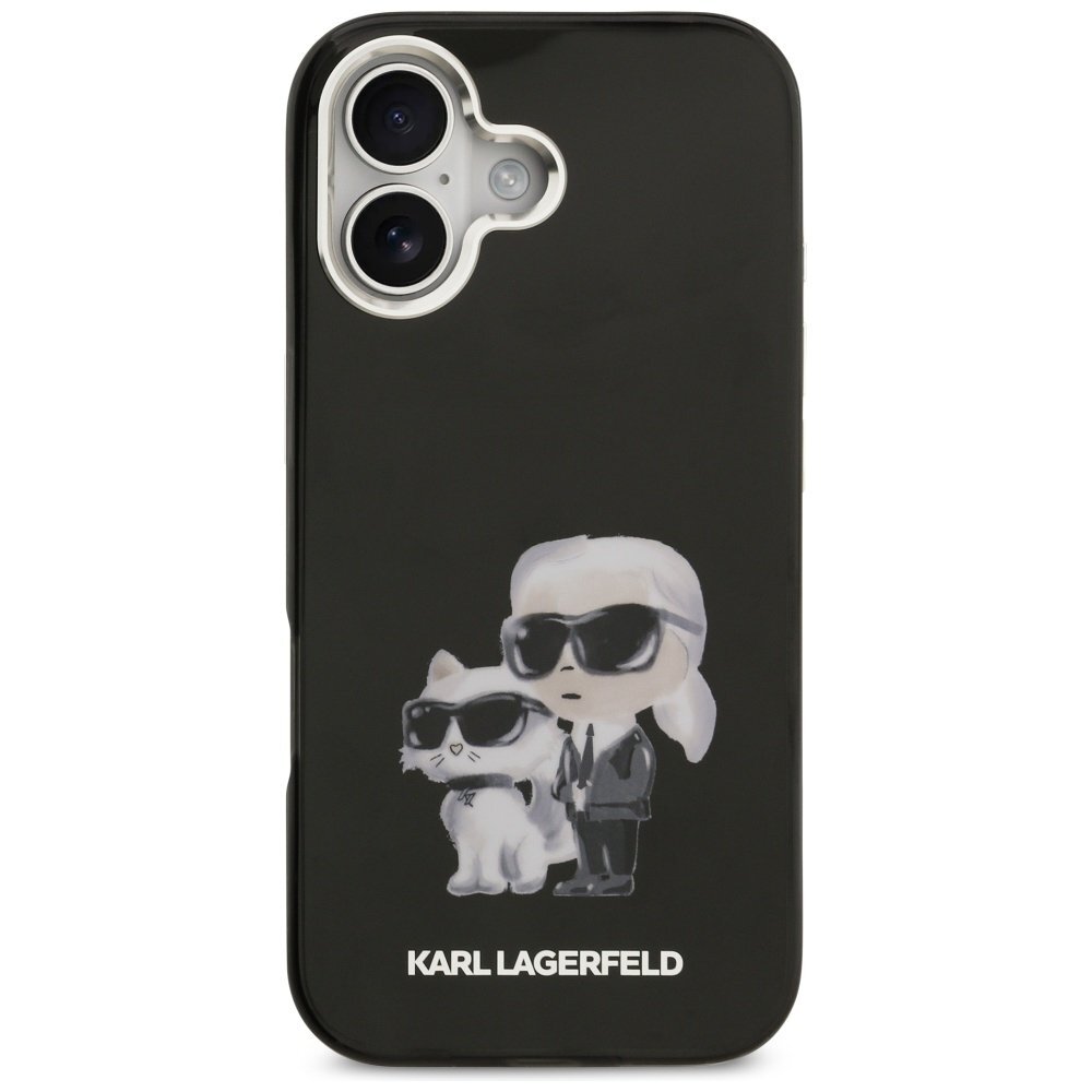 iPhone 17 Karl Lagerfeld IML Aquarelle Karl & Choupette & Logo MagSafe dėklas – juodas 2 iPhone 17 Karl Lagerfeld IML Aquarelle Karl & Choupette & Logo MagSafe dėklas – juodas 2