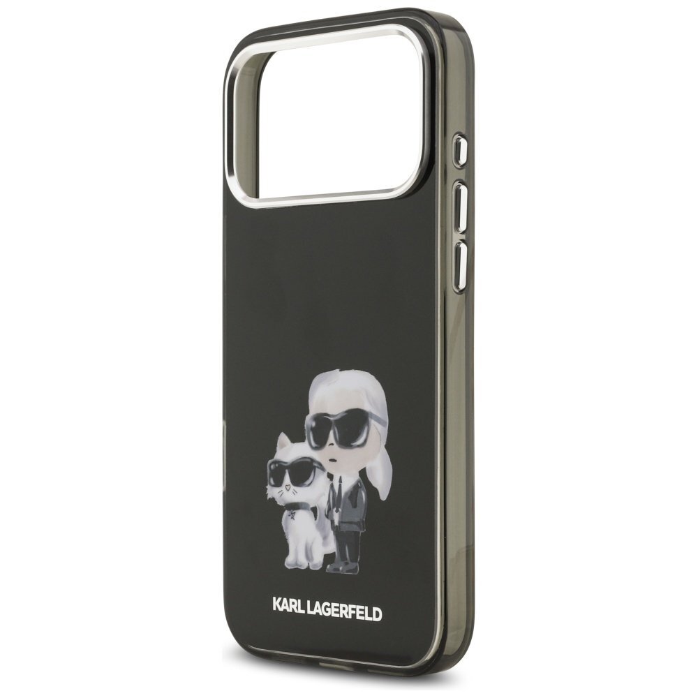 iPhone 17 Pro Karl Lagerfeld IML Aquarelle Karl & Choupette & Logo MagSafe dėklas – juodas 5