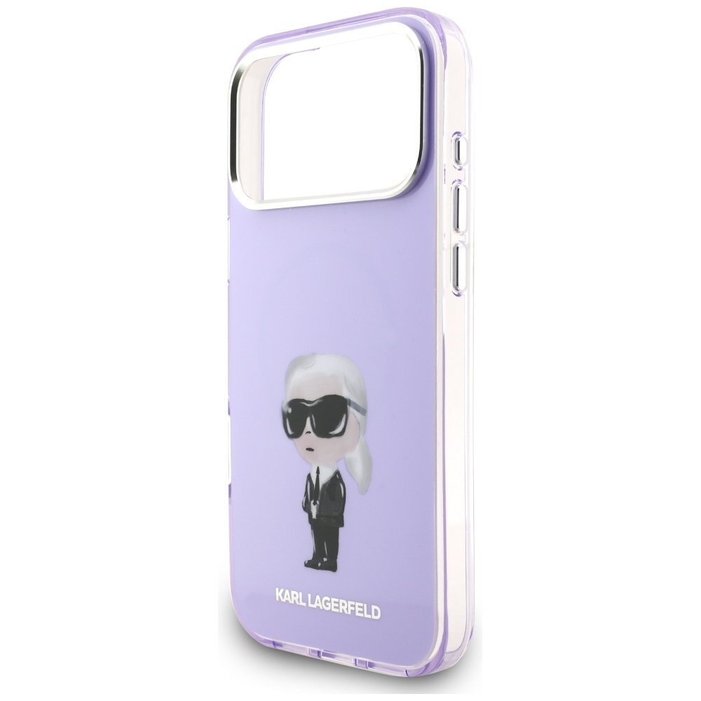 iPhone 17 Pro Max Karl Lagerfeld IML Aquarelle Karl & Choupette & Logo MagSafe dėklas – violetinis 5