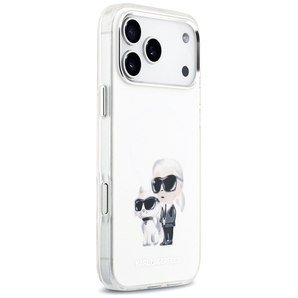 iPhone 17 Pro Max Karl Lagerfeld IML Aquarelle Karl & Choupette & Logo MagSafe dėklas – baltas 3 iPhone 17 Pro Max Karl Lagerfeld IML Aquarelle Karl & Choupette & Logo MagSafe dėklas – baltas 3