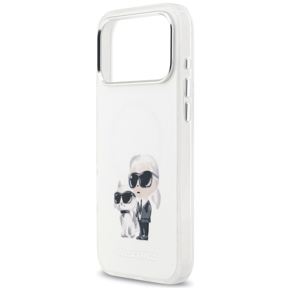 iPhone 17 Pro Max Karl Lagerfeld IML Aquarelle Karl & Choupette & Logo MagSafe dėklas – baltas 5 iPhone 17 Pro Max Karl Lagerfeld IML Aquarelle Karl & Choupette & Logo MagSafe dėklas – baltas 5