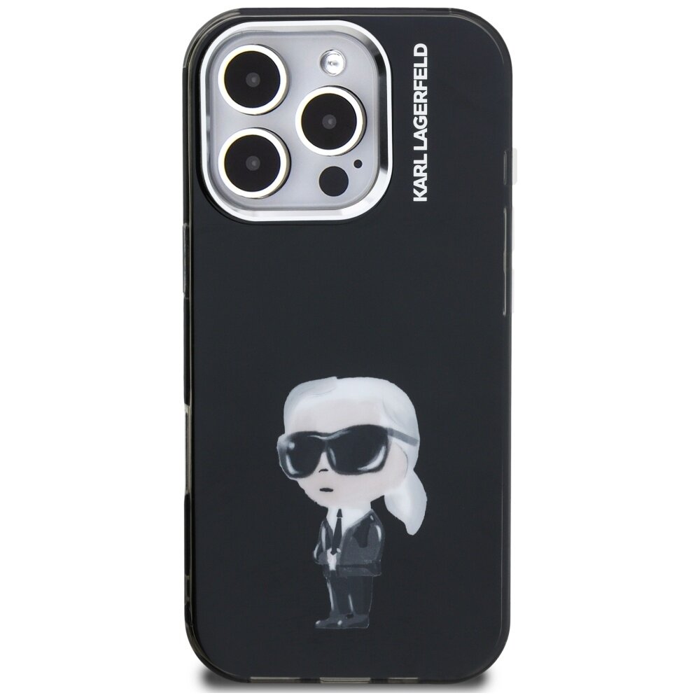 iPhone 16 Pro Max Karl Lagerfeld IML Aquarelle Karl & Logo MagSafe dėklas – juodas 2