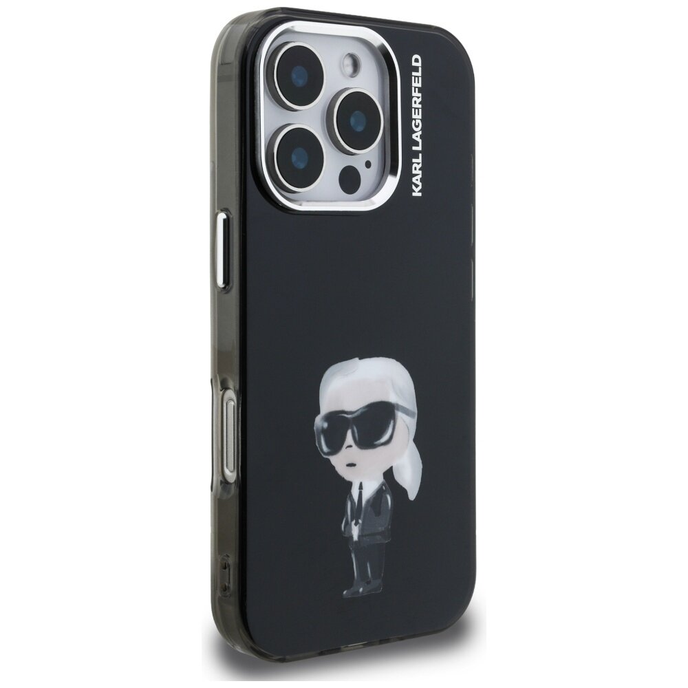 iPhone 16 Pro Max Karl Lagerfeld IML Aquarelle Karl & Logo MagSafe dėklas – juodas 3 iPhone 16 Pro Max Karl Lagerfeld IML Aquarelle Karl & Logo MagSafe dėklas – juodas 3