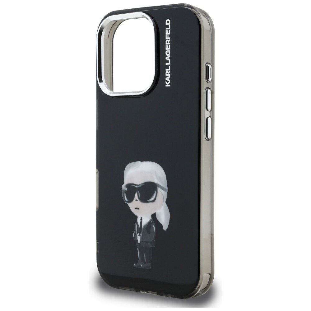 iPhone 16 Pro Max Karl Lagerfeld IML Aquarelle Karl & Logo MagSafe dėklas – juodas 5