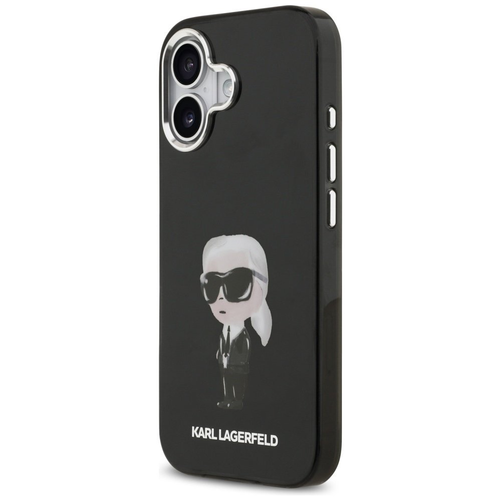 iPhone 17 Karl Lagerfeld IML Aquarelle Karl & Logo MagSafe dėklas – juodas 1