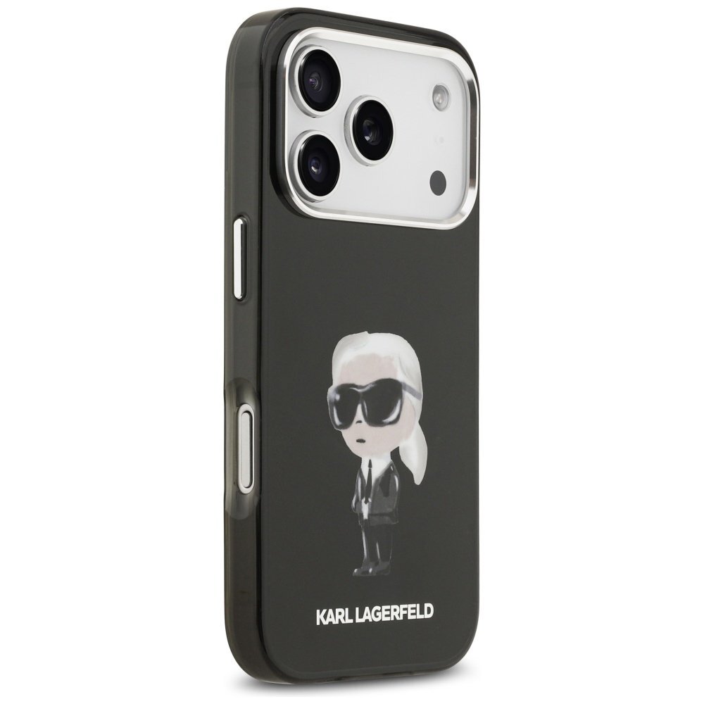iPhone 17 Pro Karl Lagerfeld IML Aquarelle Karl & Logo MagSafe dėklas – juodas 3