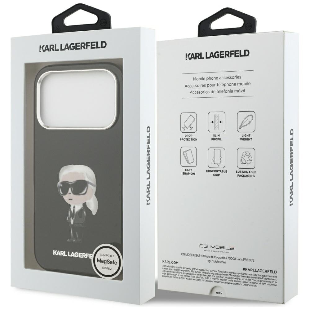 iPhone 17 Pro Karl Lagerfeld IML Aquarelle Karl & Logo MagSafe dėklas – juodas 7 iPhone 17 Pro Karl Lagerfeld IML Aquarelle Karl & Logo MagSafe dėklas – juodas 7
