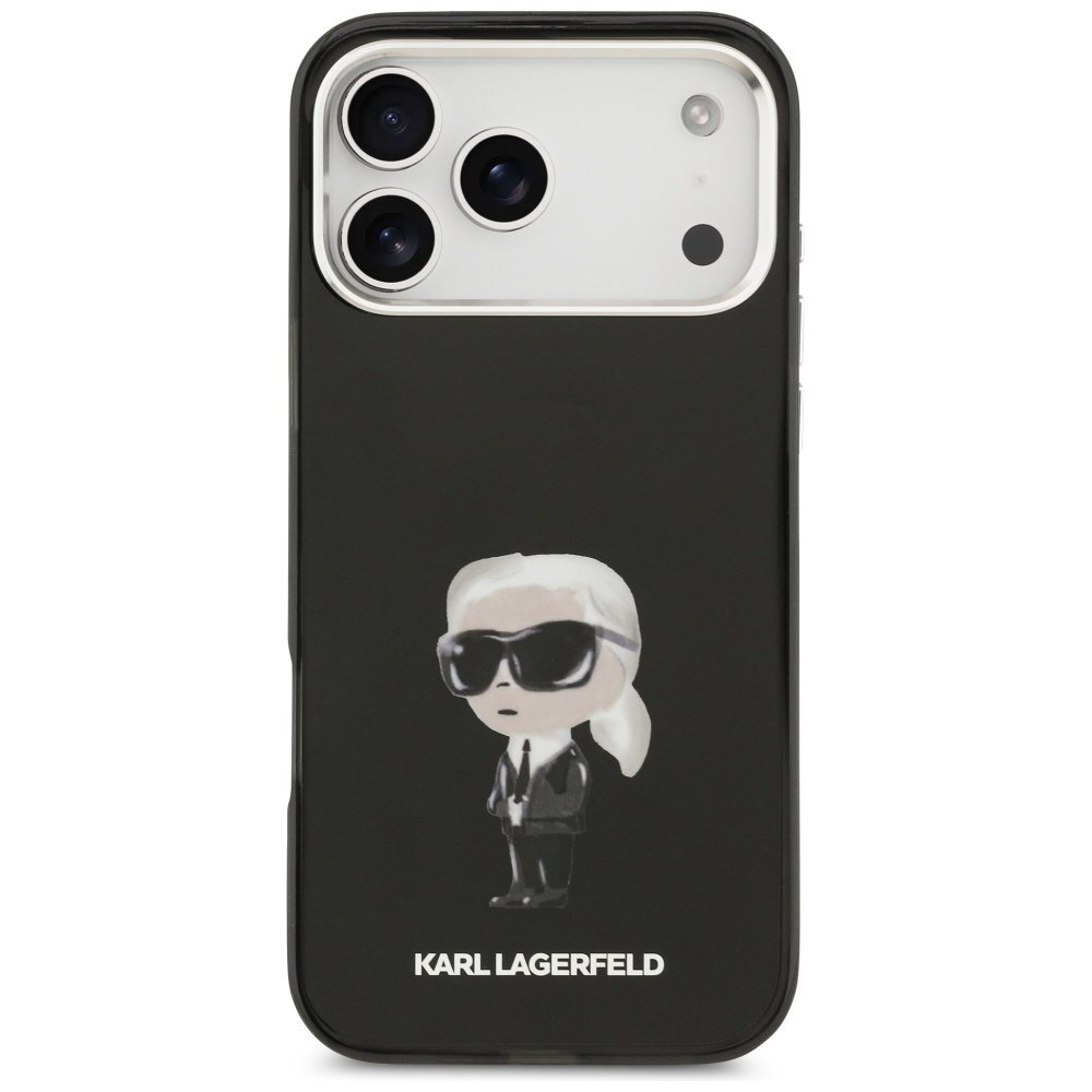iPhone 17 Pro Max Karl Lagerfeld IML Aquarelle Karl & Logo MagSafe dėklas – juodas 2